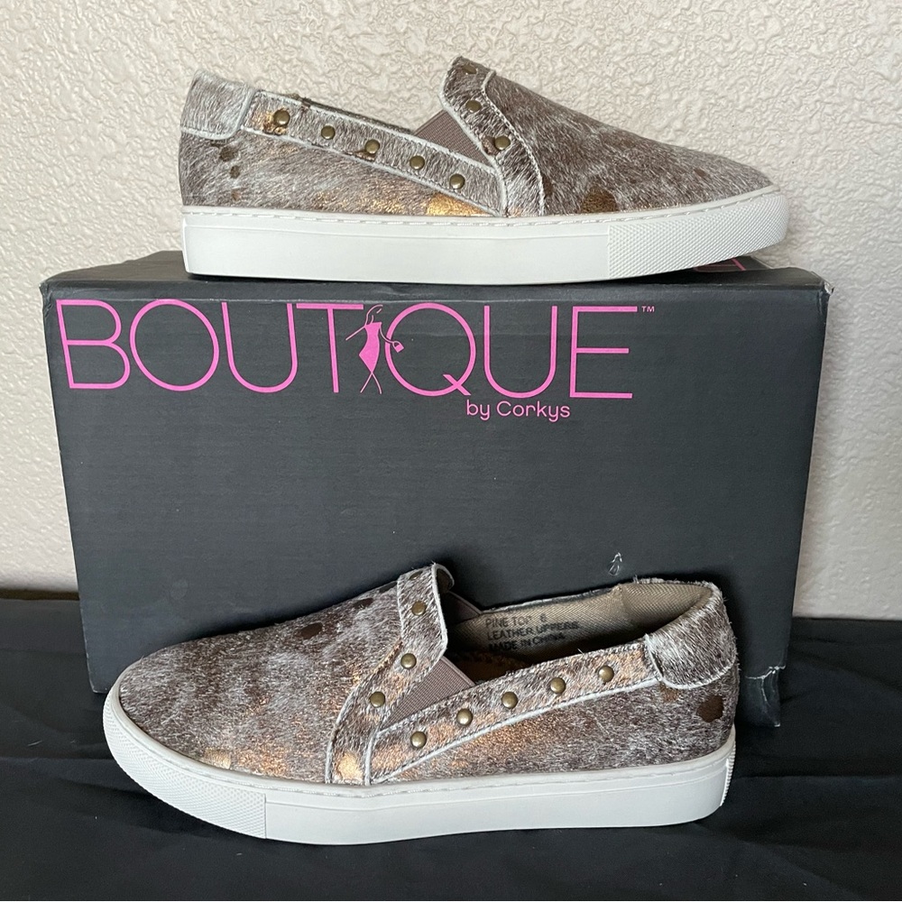 Western Metallic Cowhide Shoes